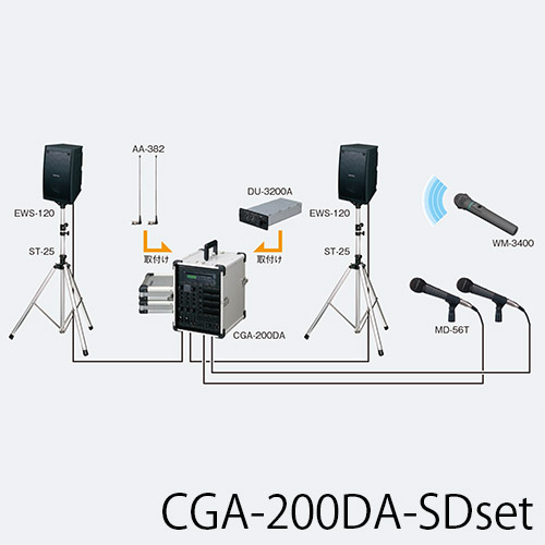CGA-200DA-SDset ユニペックス UNI-PEX ポータブルアンプ スタンダード